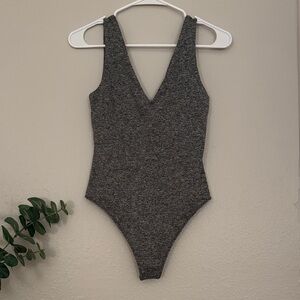 Vuori Charcoal Grey Women’s V-Neck BodySuit One Piece
